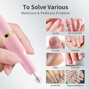 Lime à ongles et coupe-ongles électrique portable avec dissolvant de vernis, dissolvant de cuticules, <span class=keywords><strong>appareil</strong></span> de meulage à domicile et têtes de remplacement - Product Image 4