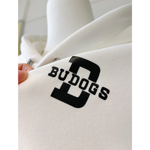 <span class=keywords><strong>Felpa</strong></span> con <span class=keywords><strong>Cappuccio</strong></span> <span class=keywords><strong>Bianca</strong></span> Americana a Tre Strisce di Alta Qualità per Donna, Giacca Spessa e Larga per Autunno e Inverno - Product Image 3