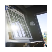 Toldo de estilo francés Retro PDP, ventana a prueba de viento, rotura térmica, seguridad de aluminio para Exterior y dormitorio para escaparate