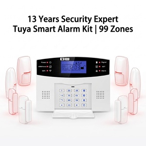 Sistema <span class=keywords><strong>de</strong></span> Alarma Antirrobo para el Hogar Tuya Smart WiFi 2G <span class=keywords><strong>GSM</strong></span>, 99 Zonas Inalámbricas, 7 Entradas Cableadas, Panel ABS Portátil, Detector PIR, Sirena SOS, Aplicación - Product Image 1