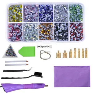 Nouveau Kit de pose de strass à chaud avec applicateur 7 embouts pour strass en verre et strass thermocollants, prise UE ou US - Product Image 2