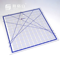Règle de conception rectangulaire transparente personnalisée en acrylique pour patchwork et quilting, lot de 4, YAGELI YGL-0519 pour l'affichage