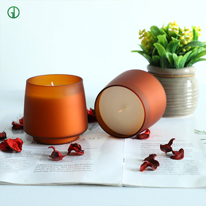 Wedding <strong>Decoration</strong> Borosilicate Glass Candle <strong>Jars</strong> Amber Glass Candles Holders Glass Container Candle <strong>Jar</strong> - Product Image 3