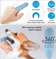Nouveautés Brosse à dents pour animaux Brosse à dents à doigt Nettoyage dentaire pour chiens et chats Manchon de doigt Outil de nettoyage buccal Fournitures pour animaux de compagnie