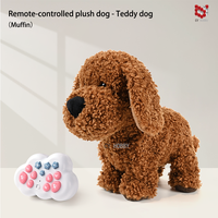 RC Plüschtiere Hund Kuscheltier Ferngesteuertes Plüsch-Roboter-Hundespielzeug Teddy-Hund Puppenspielzeug Lernspielzeug für Kinder