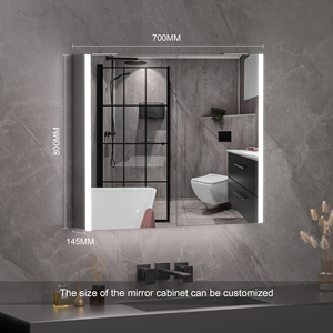 방수 및 녹 방지 알루미늄 LED 욕실 거울 약장 (더블 미러 포함) - Product Image 6