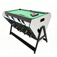 Table de jeux multifonctionnelle pliable 3 en 1 de 4 pieds : billard/hockey sur air/football