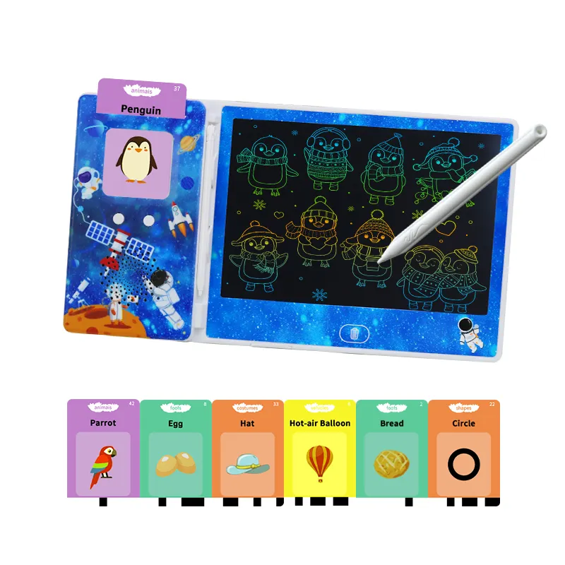 Pratende Flash Kaarten Met Lcd Schrijven Tablet Taalontwikkeling Speelgoed Voor Peuters Educatief Speelgoed Met 224 Woorden