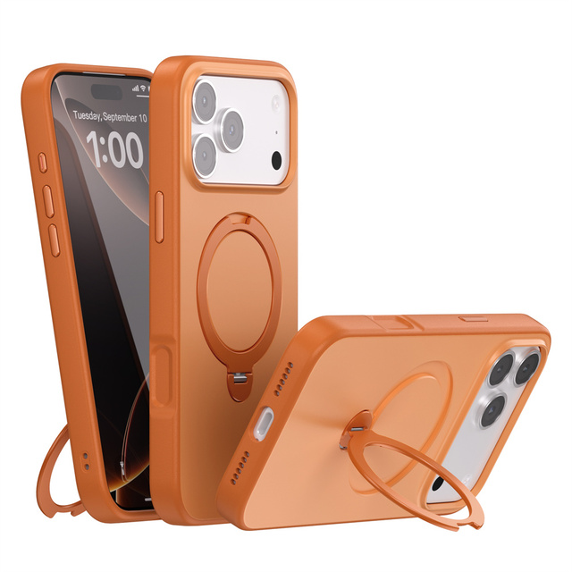Ring Rotating Bracket Magnetic Phone Case for iPhone 17 Detachable Metal Keys Shockproof Phone Case for iPhone 17 Pro Max 17 air