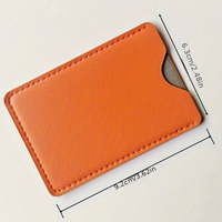 Étui de rangement pour cartes en cuir personnalisé, pochette portable en PU pour cartes bancaires, organiseur de cartes d'identité durable, fournitures pour le bureau et les affaires