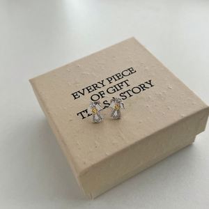 Pendientes de Plata de Ley 925 con Diseño Exquisito Dylam, Chapados en Rodio, con Circonita Cúbica 5A, con Forma de Ángel, para Mujer - Product Image 4