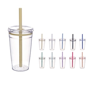 BORGE personalizzato 16oz/450ml monostrato paglia Tritan Tumbler tazza di caffè tazze di succo per tè al latte - Product Image 1