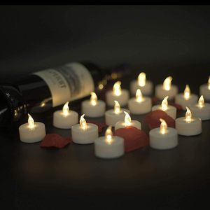 ホットセール中！カスタムメイドの白または黄色のLEDティーライトキャンドル、電池式プラスチックキャンドル、ホームパーティーや結婚式の装飾に - Product Image 6