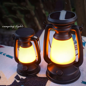 Năng lượng mặt trời cắm trại ánh sáng di động có thể sạc lại bầu không khí vườn ánh sáng ngoài trời Lều câu cá đèn cổ điển dầu hỏa đèn Ngựa đèn - Product Image 5