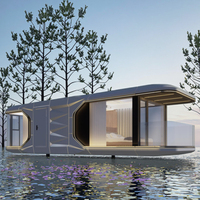 Casa espacial de cápsula pequeña inteligente, cabina móvil de acero, superventas, cocina de dos dormitorios para parque al aire libre, escuela, Hotel, apartamento, uso