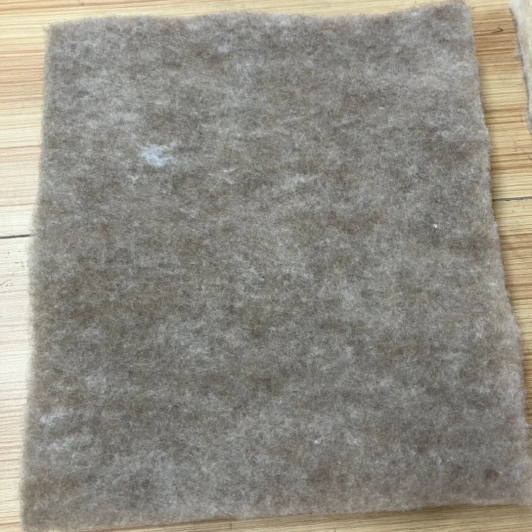 Custom composite camel wool wadding sheet compacted camel wool batting for sofa mattress comforter pillow filling material