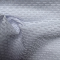 Tissu en maille ondulée respirant en spandex 140 GSM, matière élastique teinte pour sous-vêtements et couches intérieures de maillots de sport
