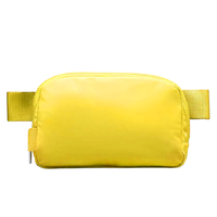 Sac banane portable 1L pour tous les endroits, couleur rouge bordeaux uni, avec sangle lisse, imperméable, pour yoga et entraînement, expédié depuis l'entrepôt américain