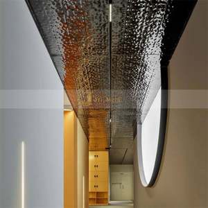 LL44 Customizable 304 316 Stainless Steel Water Wave Ceiling <b>Sheet</b> PVD Coated Hammered Ripple Panel for Commercial Building - Product Image 1