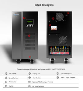 저주파 UPS 1kva 0.8KW 단상 입력 및 출력 192VDC 온라인 UPS - Product Image 6