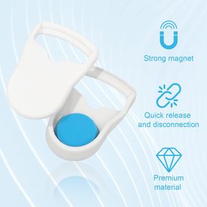 Clips Magnéticos para Arnés de CPAP, Magnetismo Fuerte, Desconexión Rápida, Accesorios para Mascarillas AirTouch <span class=keywords><strong>F20</strong></span>/F30/N20, Blanco/Azul - Product Image 4