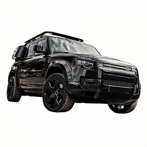 Kit carrosserie onyx noir brillant Warrior 007 modifié pour Land <span class=keywords><strong>Rover</strong></span> Defender 110 – Pare-chocs avant et arrière, jupes latérales, coins – Pièces de modification - Product Image 5