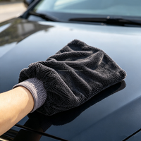 Gant de lavage en microfibre sans rayures ni peluches pour le detailing automobile, le nettoyage des meubles domestiques, le dépoussiérage et le polissage du verre