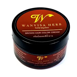 Hair Color Changing Function Herbal Brown Hair Dye Cream With Thailand OTOP Certification