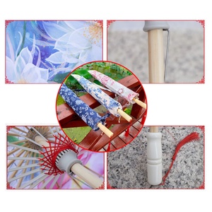 Sombrilla de Papel Pintado al Óleo, Ligera pero Resistente, Plegable, Elegante y Artística, con Diseños Exquisitos Hechos a Mano, Ideal - Product Image 4