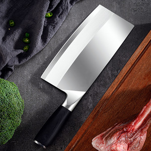 Cuchillo de cocina con punta de acero, mango de madera blanco y negro, cuchillo de acero de fabricación alemana, ultraafilado y de corte preciso. - Product Image 1