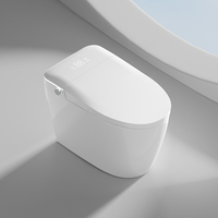 WC intelligent haut de gamme en céramique à poser au sol, design moderne, télécommande, siège chauffant, lumière nocturne, équipement sanitaire automatique