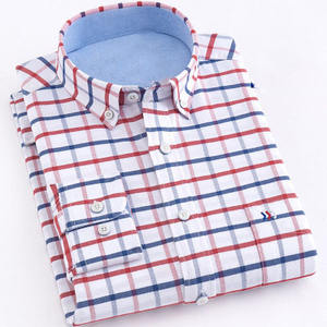 Oemtailor 100% Chemise d'été décontractée au crochet en coton à rayures Oxford pour homme - Product Image 2