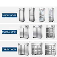 Réfrigérateur vertical commercial à 3 portes vitrées en acier inoxydable, vitrine réfrigérée pour restaurants et commerces de détail