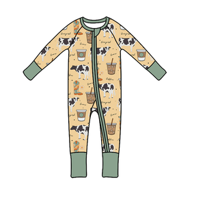 Maßgefertigter Oster-Hase Bedruckter Bambus-Viskose Weicher Baby-Strampler Pyjama Neugeborenen Reißverschluss-Schlafanzug - Product Image 3