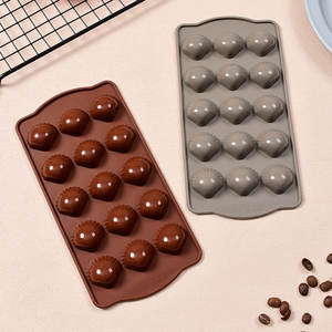 <span class=keywords><strong>Moule</strong></span> en <span class=keywords><strong>silicone</strong></span> à 15 cavités en forme de coquille pour <span class=keywords><strong>chocolat</strong></span>, qualité alimentaire, résistant aux hautes températures, pour pâtisserie DIY, gâteaux et fondants - Product Image 1