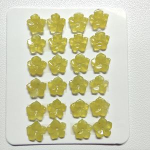 Bling รูปดอกไม้แฟนซีคดเคี้ยวมะกอกธรรมชาติแกะสลักพลอยหลวมสำหรับการออกแบบ F6 - Product Image 3