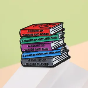 Shmik Fantasy Romance Romans par l'auteur américain Sarah émail métal drôle épinglettes broches Badges bijoux - Product Image 4