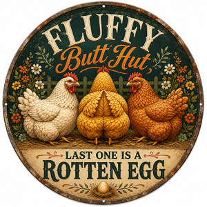 Vintage <strong>Funny</strong> Chicken Tin <strong>Sign</strong> Rustic Metal <strong>Sign</strong> Farmhouse Coop <strong>Kitchen</strong> Wall Art Country Poster <strong>Funny</strong> Metal <strong>Sign</strong> - Product Image 4