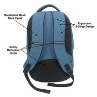 Mochila Ligera para Uso Diario, Resistente, para la Escuela, con Bolsillo Frontal de Acceso Rápido y Compartimento Acolchado para Portátil