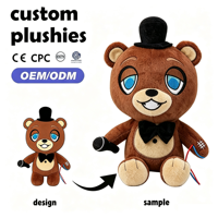 Peluche personnalisée chat tigré orange, jouet en peluche chaton doux, t-shirt blanc vierge, OEM ODM