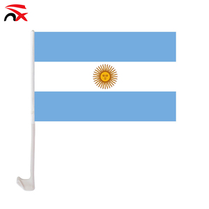 Bandera de Argentina de Poliéster de 30*45cm para Ventana de Coche con Asta, Recuerdo para Fanáticos del Fútbol - Product Image 1
