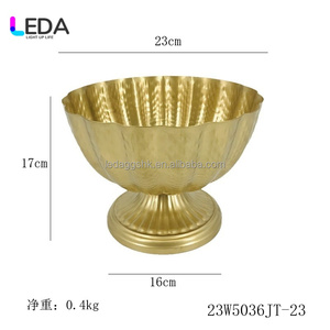 อุปกรณ์จัดงานแต่งงาน LEDA แจกันดอกไม้โลหะสีทองสไตล์ยุโรปคลาสสิก แท่นวางดอกไม้สำหรับตกแต่งงานแต่งงาน - Product Image 2