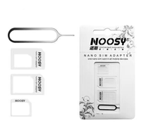 Kit Adaptador de Tarjeta SIM 4 en 1 con Herramienta de Extracción, Convertidor de Nano/Micro a SIM Estándar