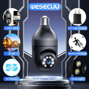 Caméra de surveillance sans fil WESECUU E27 PTZ WIFI 360 degrés 3MP à double bande, ampoule pour la sécurité à domicile avec fonctions de surveillance des bébés et des animaux de compagnie - Product Image 3