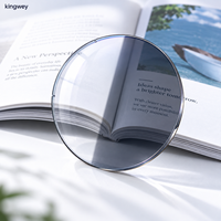 Verres photochromiques gris Kingway MR-8 de haute qualité, vision simple, 1.61, 70/75mm, avec traitement antireflet HMC HC pour lunettes