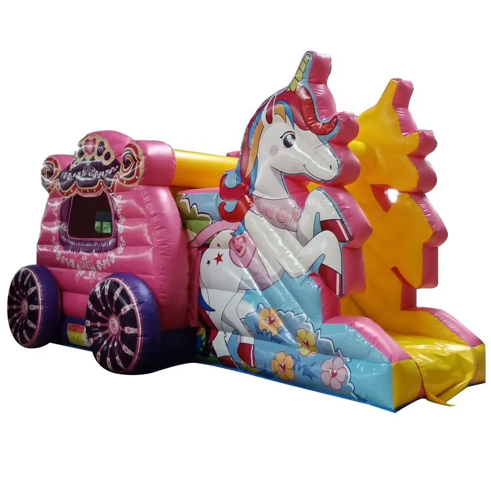 Desain terbaru labu Unicorn dan putri kastil lompat Kombo untuk anak-anak bouncer tiup