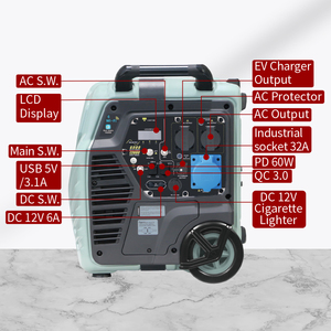 เครื่องกำเนิดไฟฟ้าสำรอง (UPS) สำหรับสถานีพลังงานแสงอาทิตย์ 5000W/6000W พร้อมแบตเตอรี่ภายนอก คลื่นไซน์บริสุทธิ์ ใช้ได้กับรถยนต์ รับประกัน 5 ปี - Product Image 2