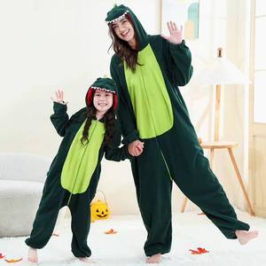 Combinaisons à capuche unisexes pour adultes et enfants, combinaisons de dinosaures assorties pour les fêtes - Product Image 3