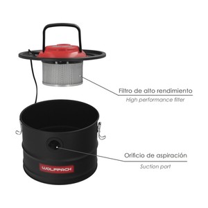 Aspirapolvere Wolfpack per cenere, 1200 Watt, 15 Litri - Product Image 3