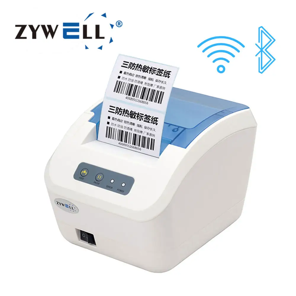 Zywell Thermal Label Mesin Cetak ZYWELL Roll Sticker Printer Harga Produk Tag Barcode Printer
